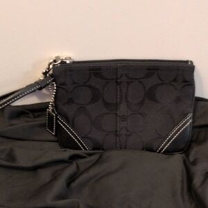 Coach Black Signature Wristlet